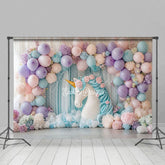 Aperturee - Aperturee Hydrangea Unicorn Curtain Sweet Cake Smash Backdrop
